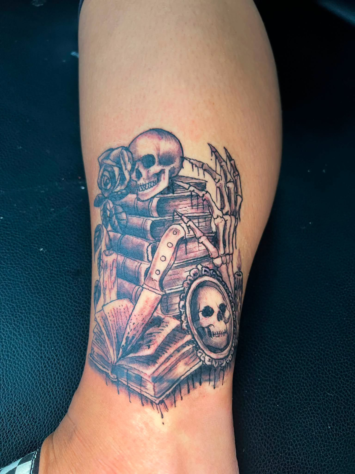 A dark little library